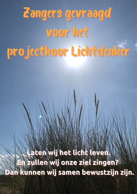Zangers gevraagd voor het projectkoor Lichtdenker
